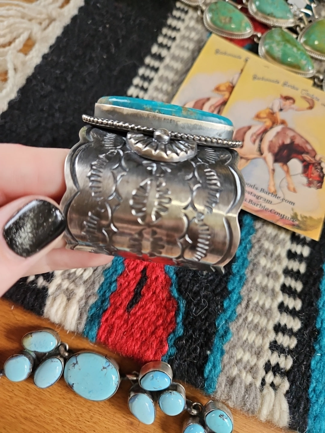 Blue Sonoran Turquoise Chimney Butte Statement Cuff. **ON HOLD**