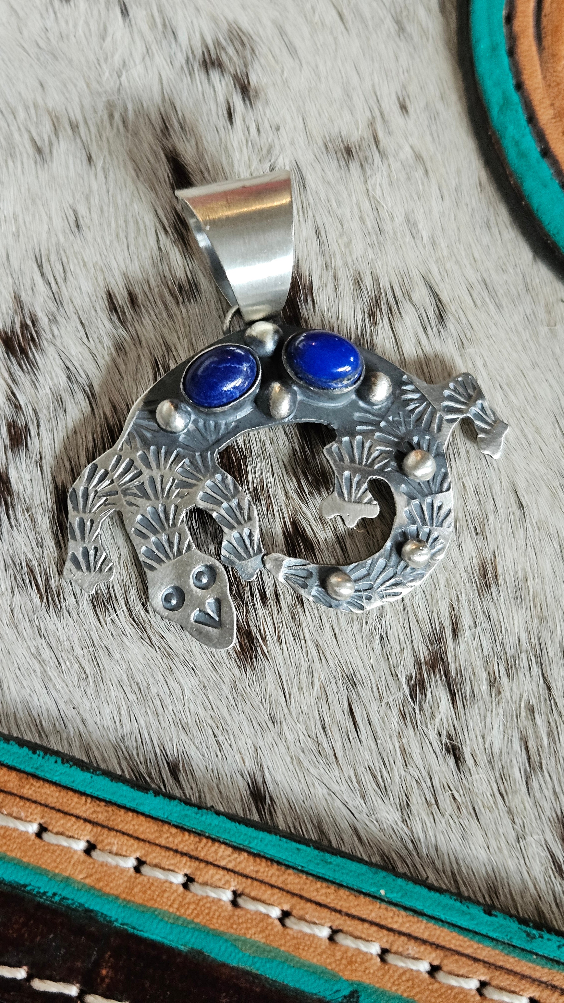 Lapis Lizard Pendant by Chimney Butte