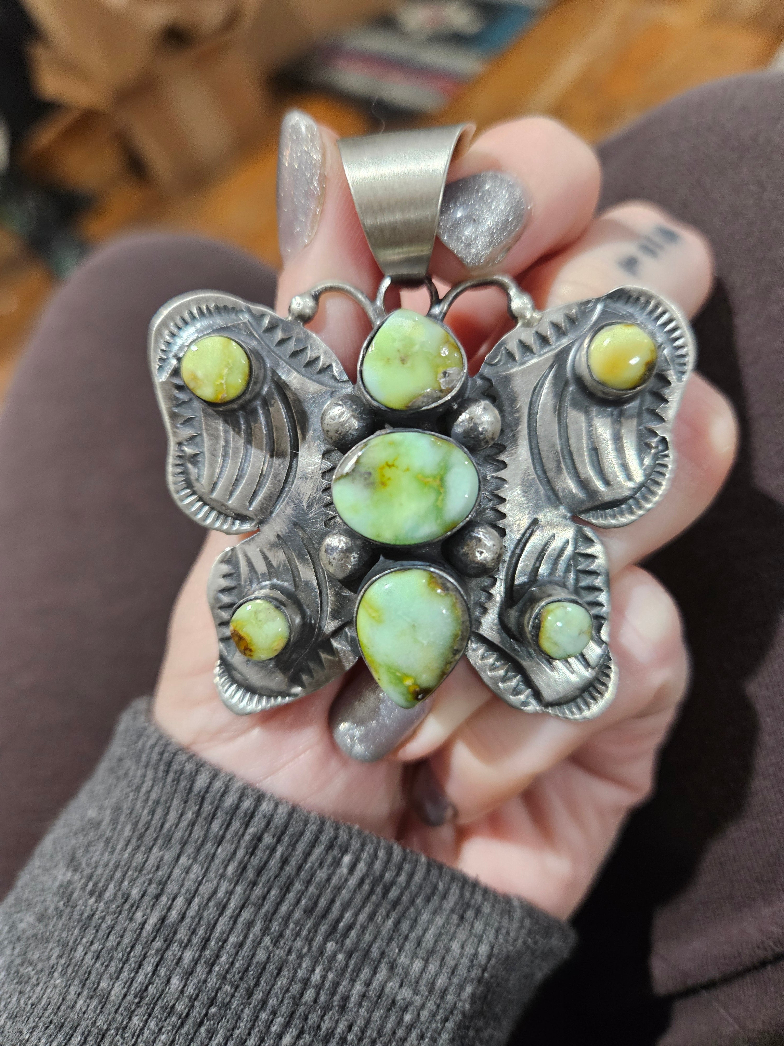 Big Palomino Butterfly Pendant SALE