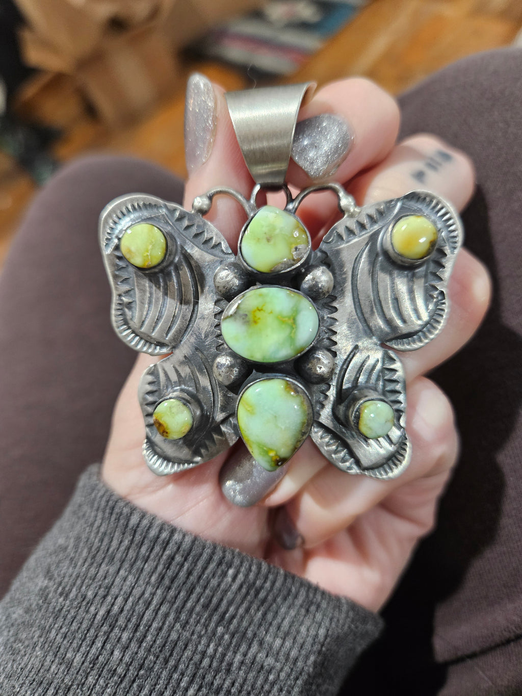 Big Palomino Butterfly Pendant SALE