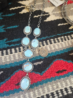 Golden Hills Turquoise Lariat Necklace SALE