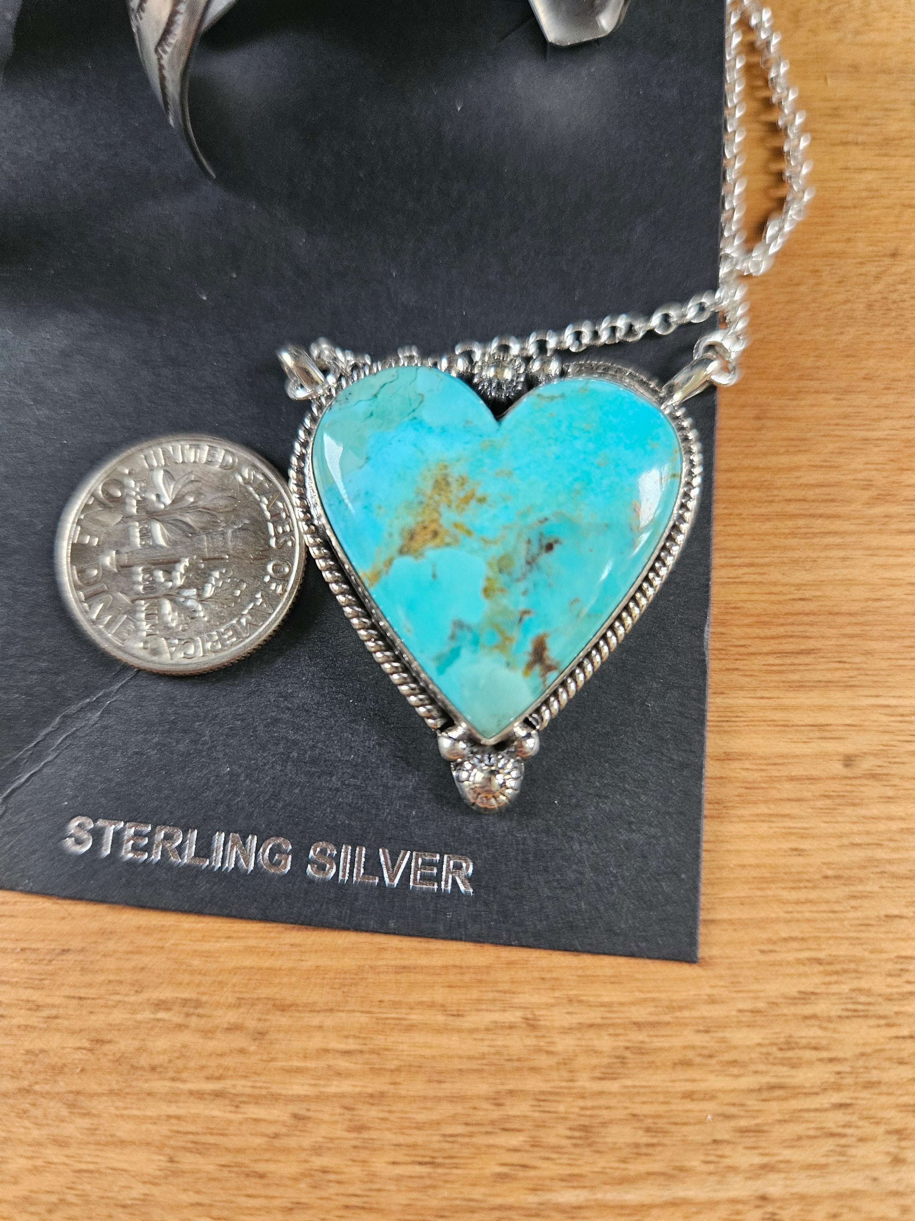 Chunky Turquoise Heart Necklace
