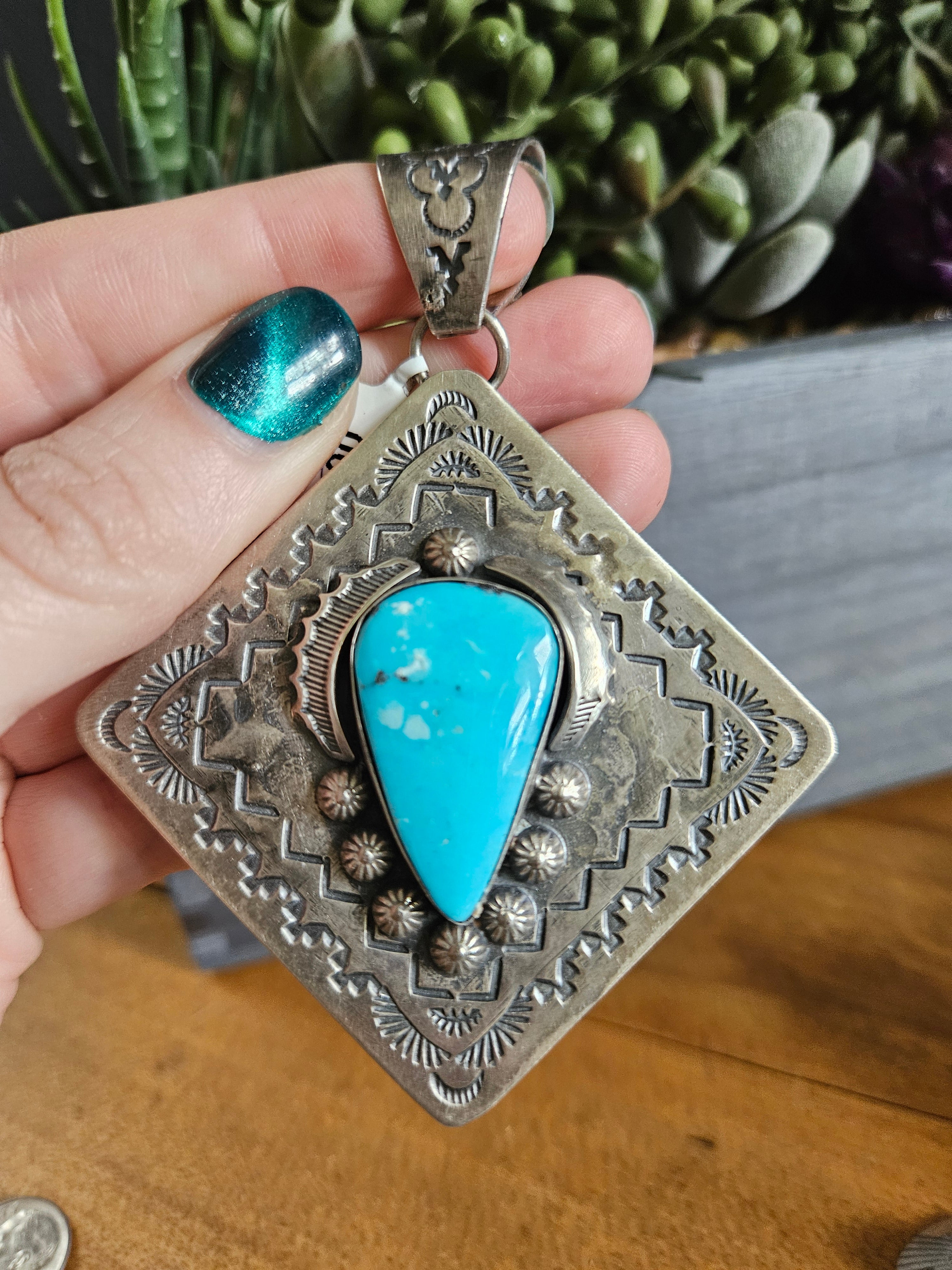 Turquoise Concho Pendant SALE