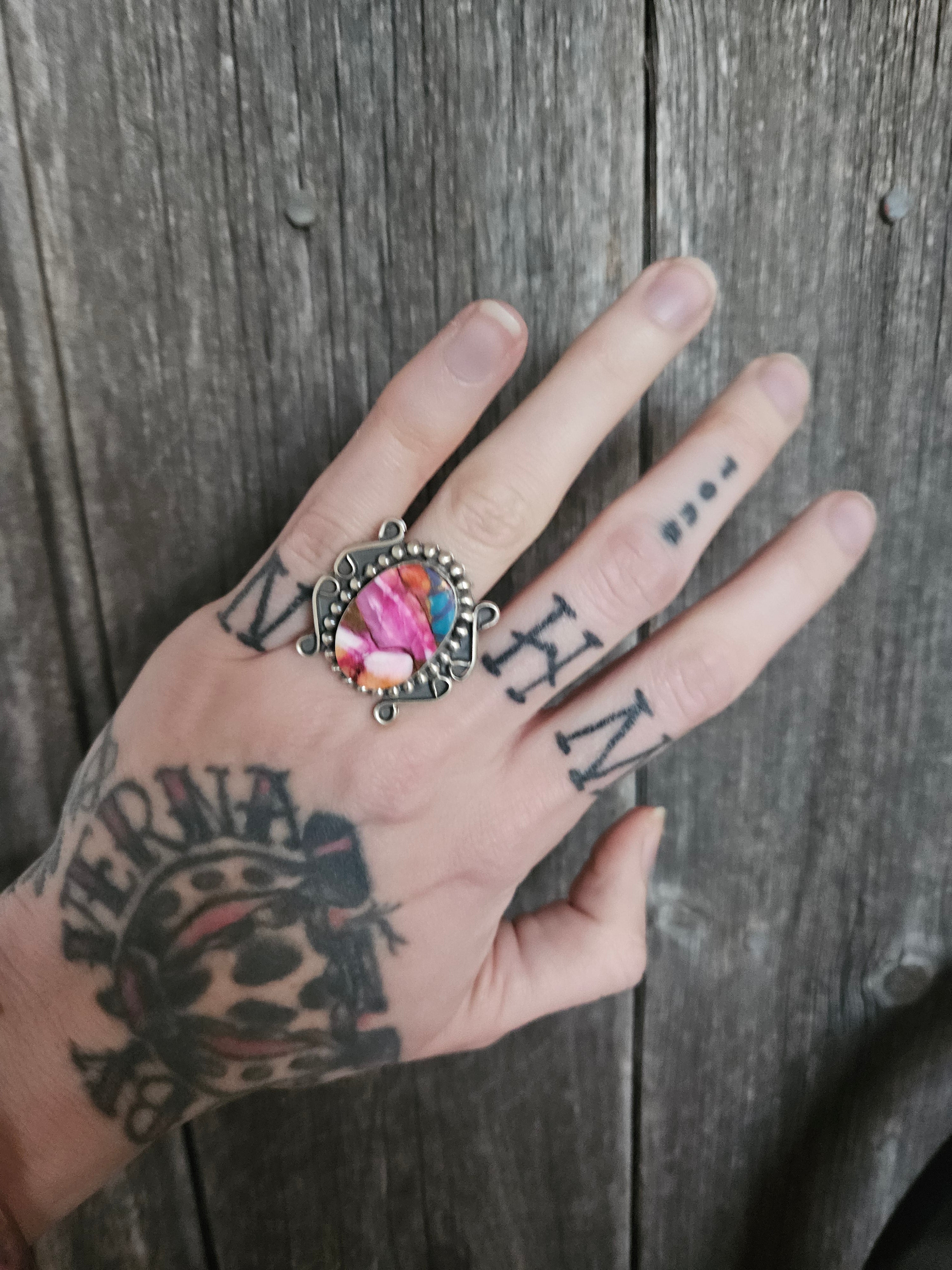 Pink Dahlia Ring