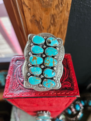 Huge Turquoise Cluster Statement Ring