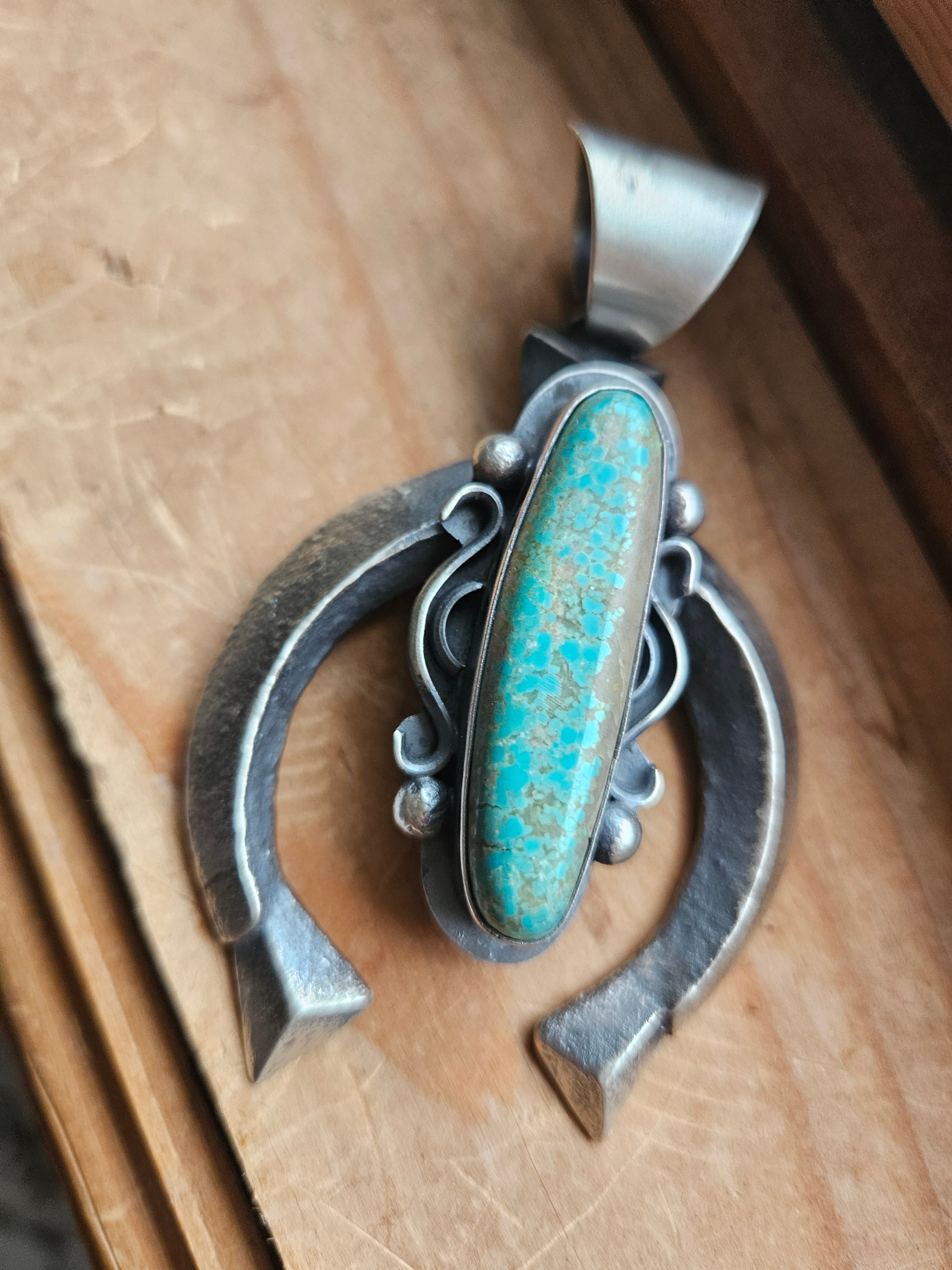 Number 8 Turquoise Naja Pendant