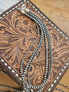 Triple 3 Strand Navajo Pearls 24" long SALE