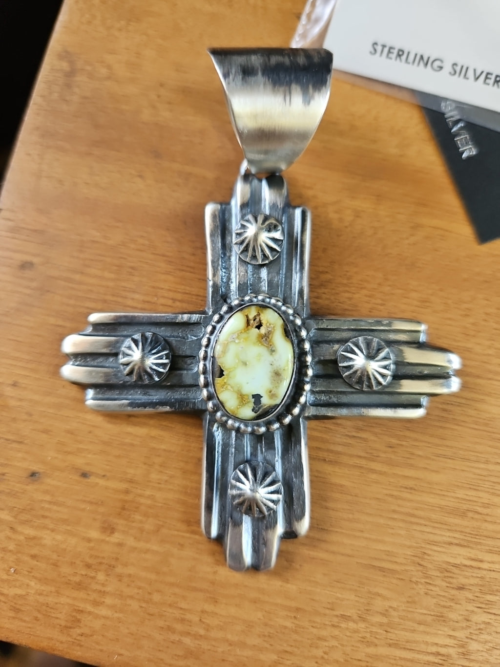Chimney Butte Palomino Zia Cross Pendant