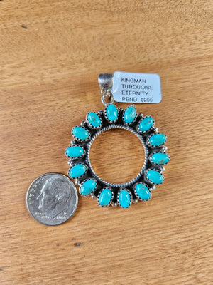 Turquoise Circle Pendant SALE
