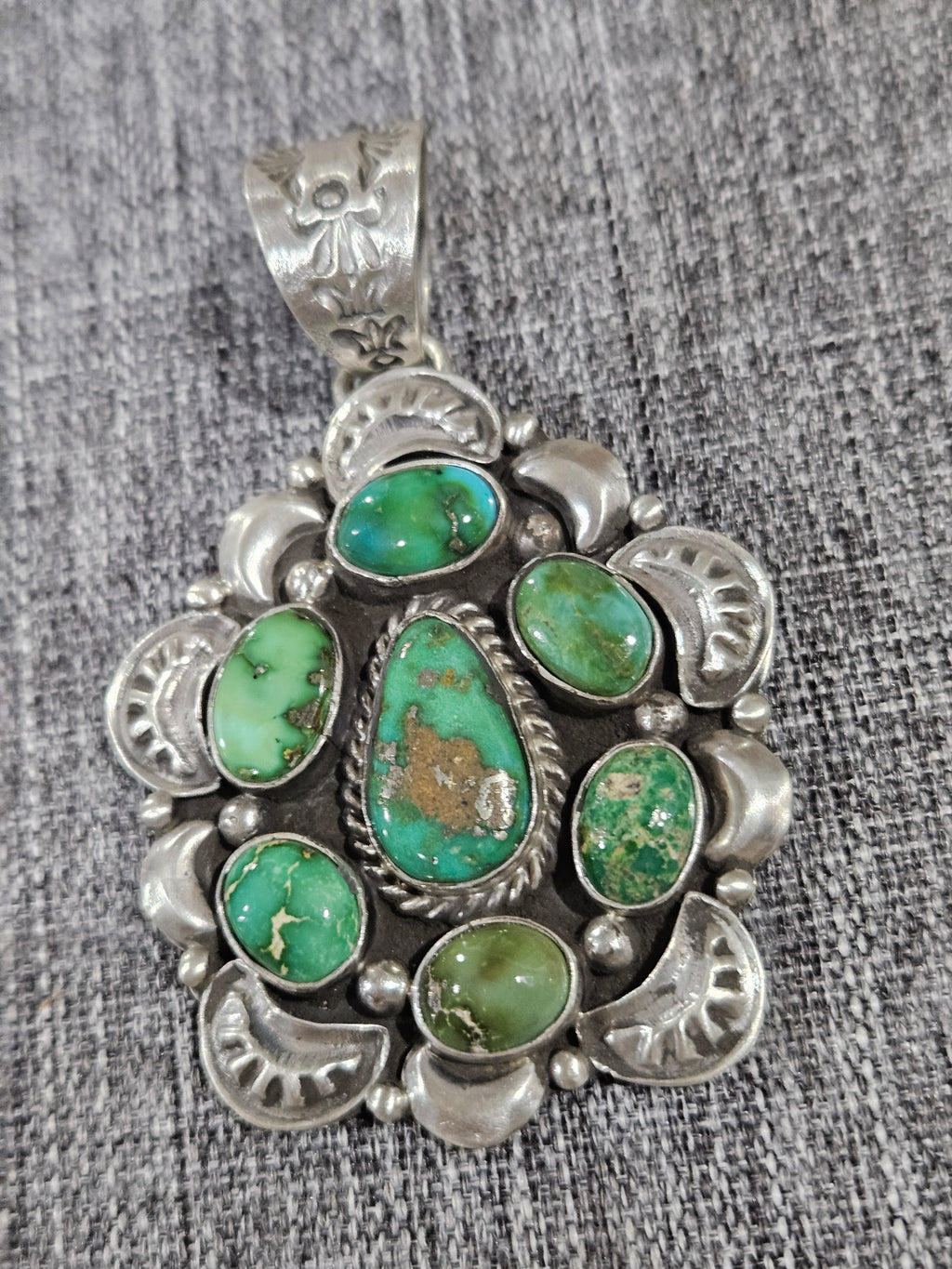 Sonoran Gold Turquoise Cluster Pendant