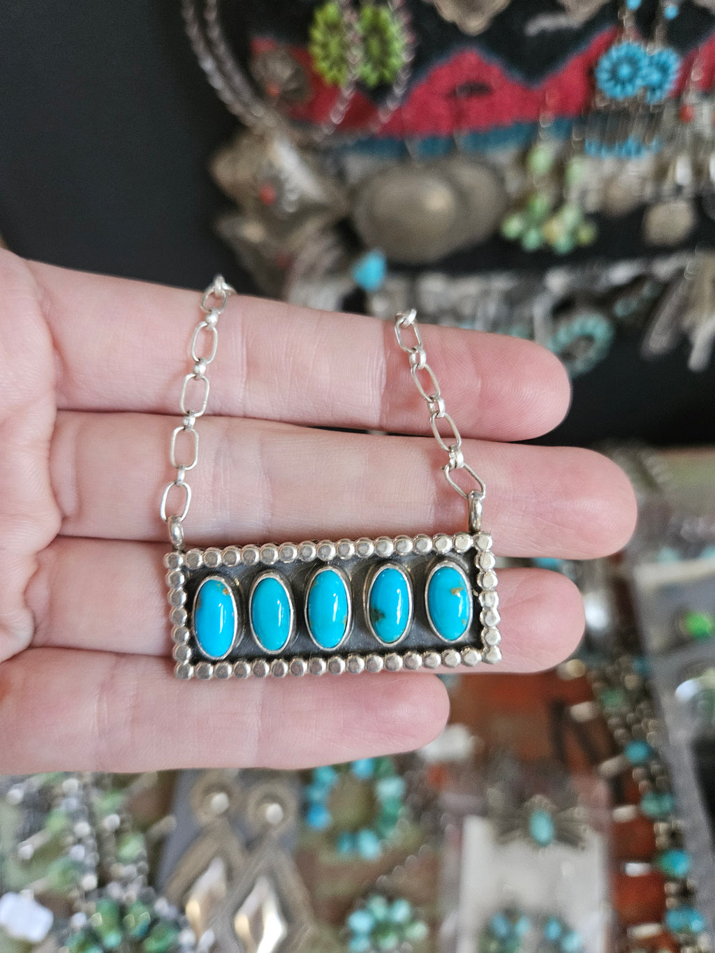 Turquoise Bar Necklace