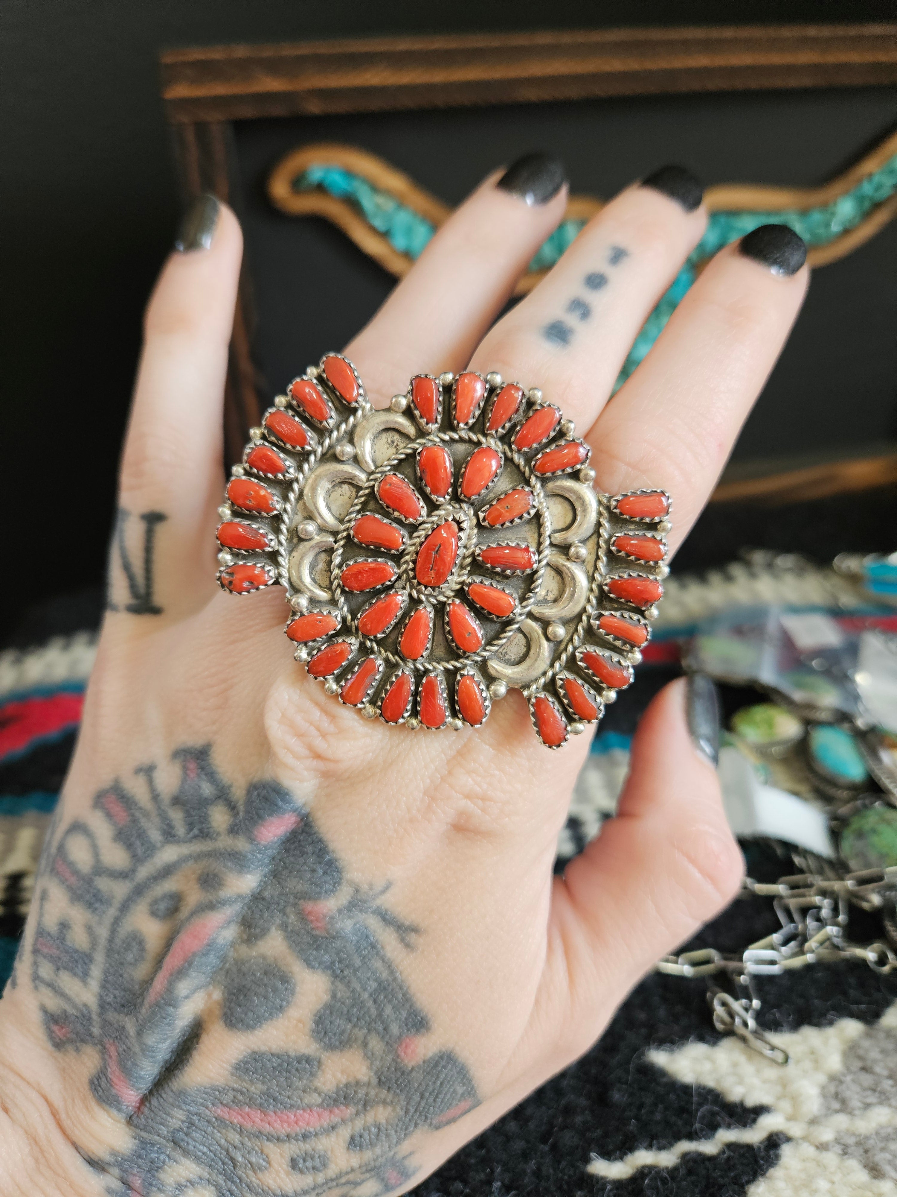 Coral Cluster Statement Ring SALE