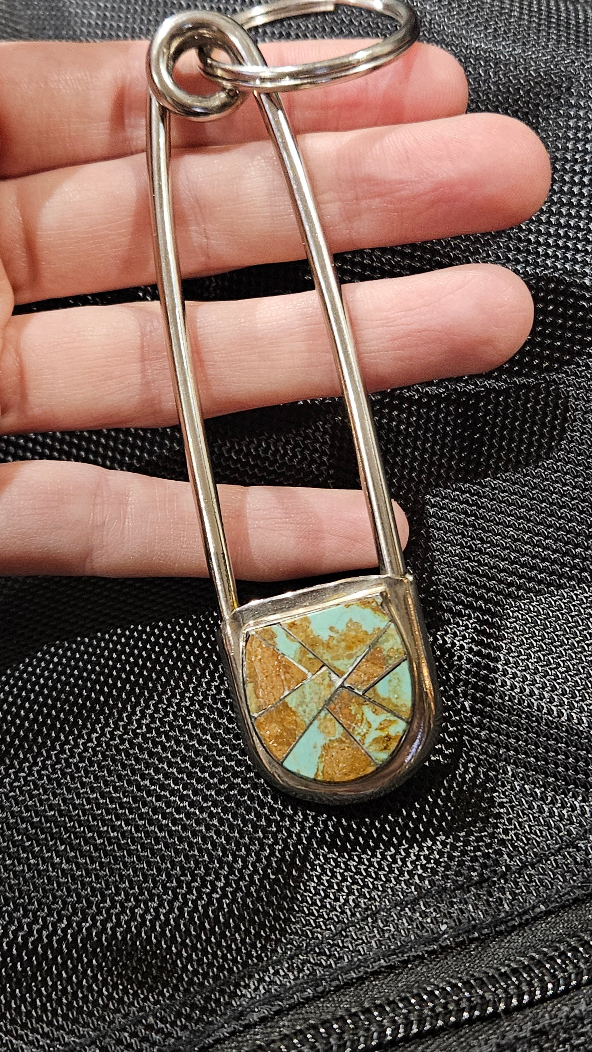 BIG Turquoise Safety Pin – Backwoods Barbie Couture