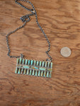 Green Cluster Bar Necklace