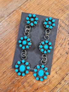 Turquoise Cluster Drop Earrings SALE