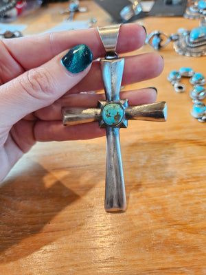 Number 8 Turquoise Cross SALE