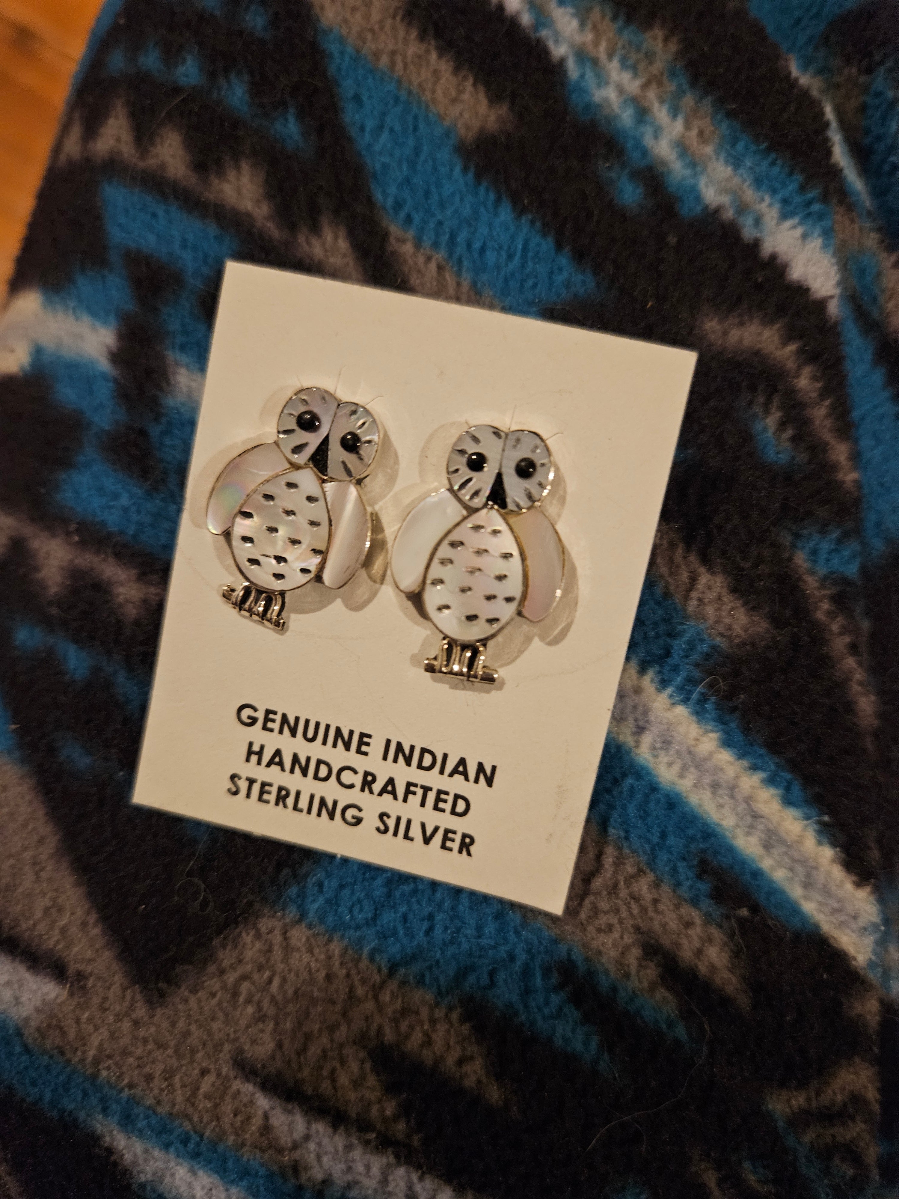 Owl Mother of Pearl Earrings