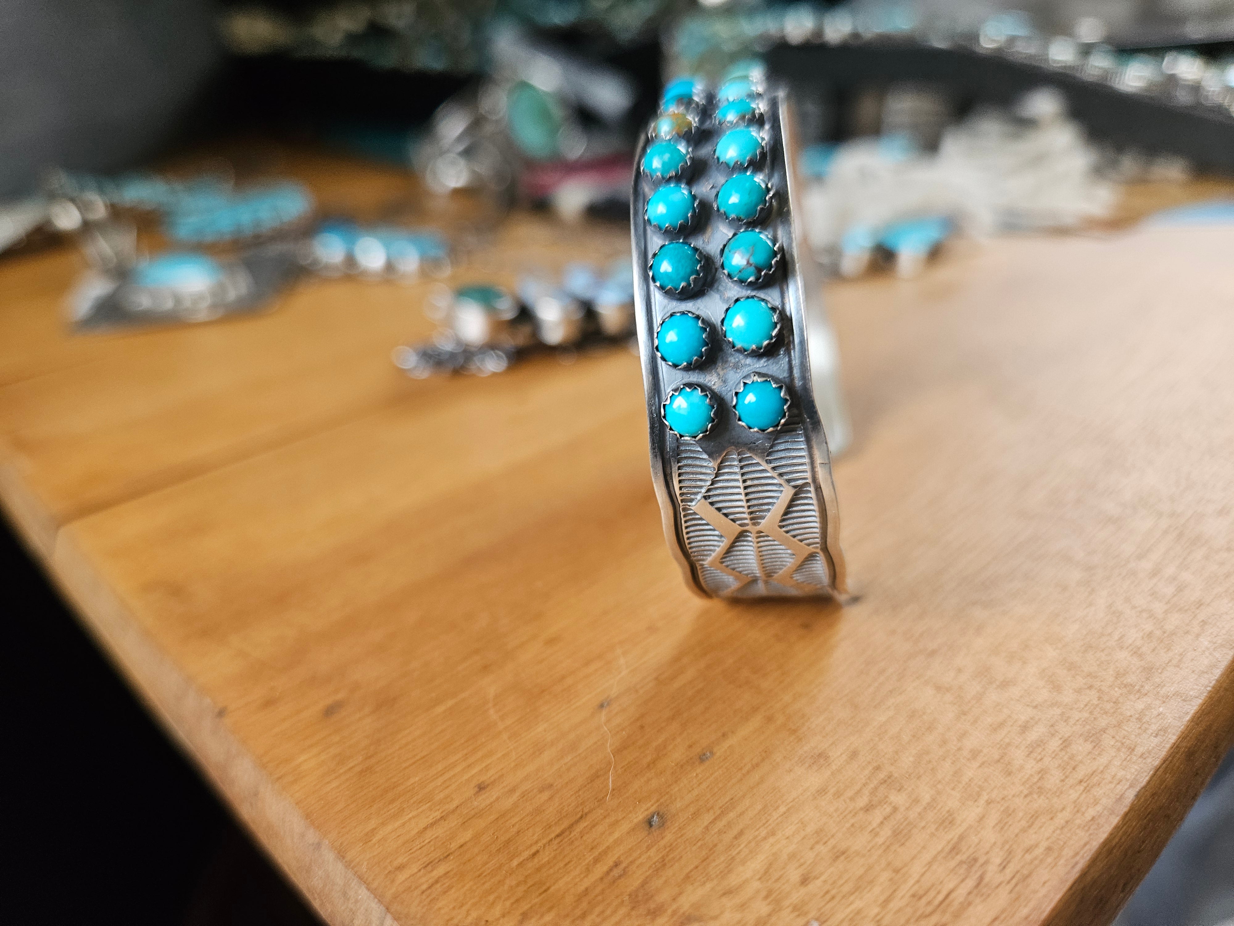 Rainbow Turquoise Snakeeye Cuff