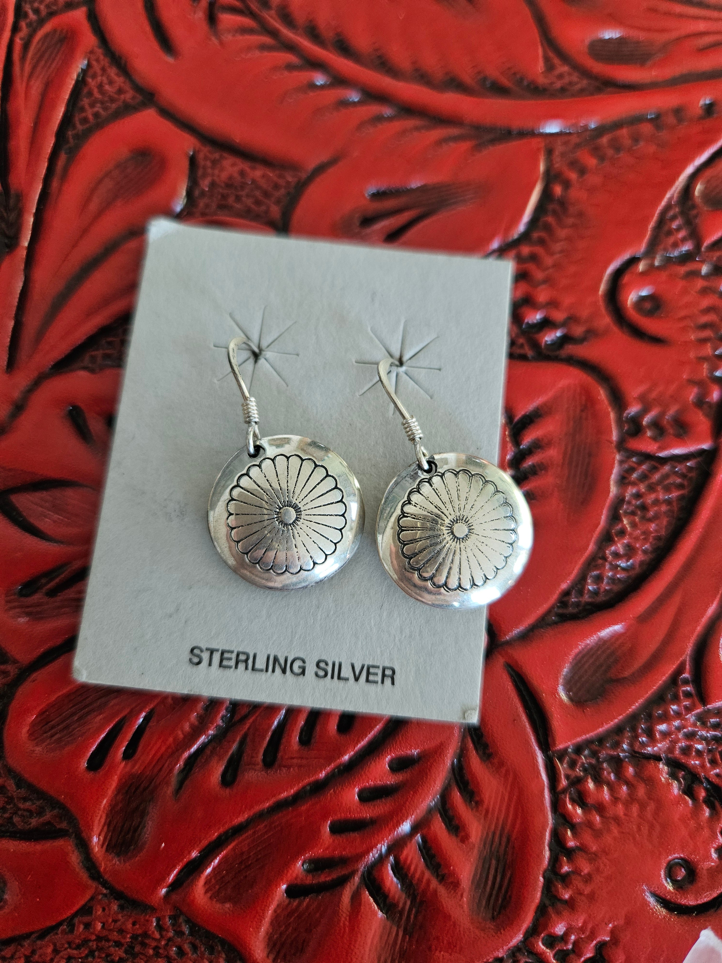 Petite Silver Concho Dangles