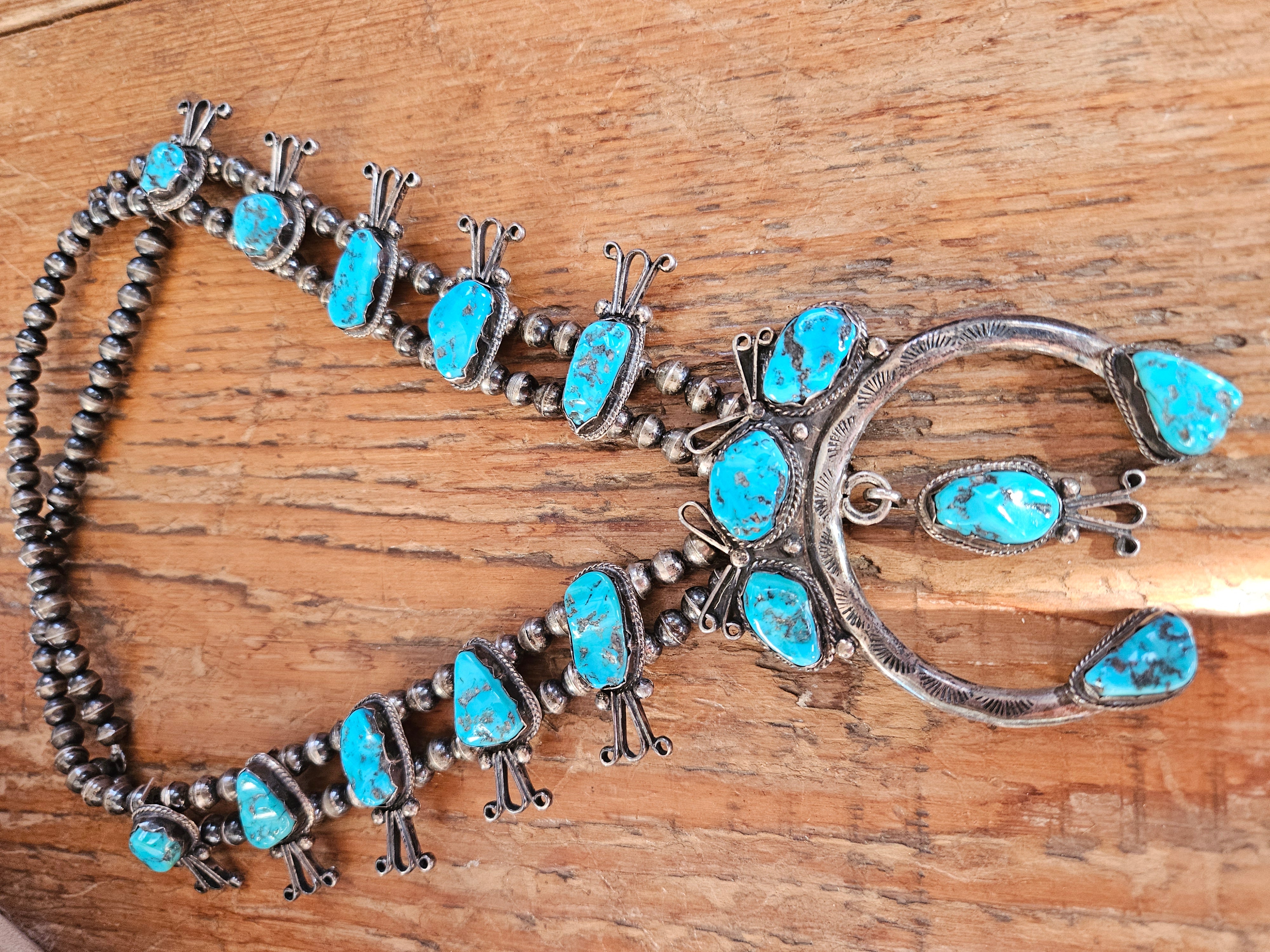 Vintage Turquoise Squash Blossom