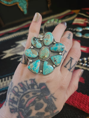 Turquoise Cluster Statement Ring SALE