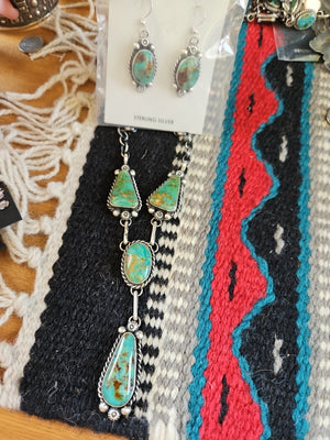 Green Turquoise Lariat Set SALE