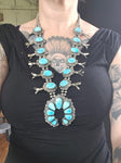 Baby Blues Squash Blossom Necklace