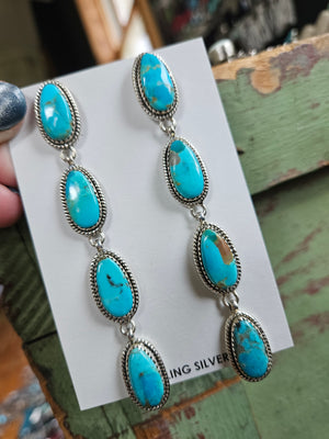 Kingman Turquoise Chandelier Earrings