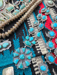 Turquoise Cluster Lariat Necklace SALE