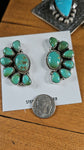 Green Kingman Turquoise Half Cluster Earrings SALE