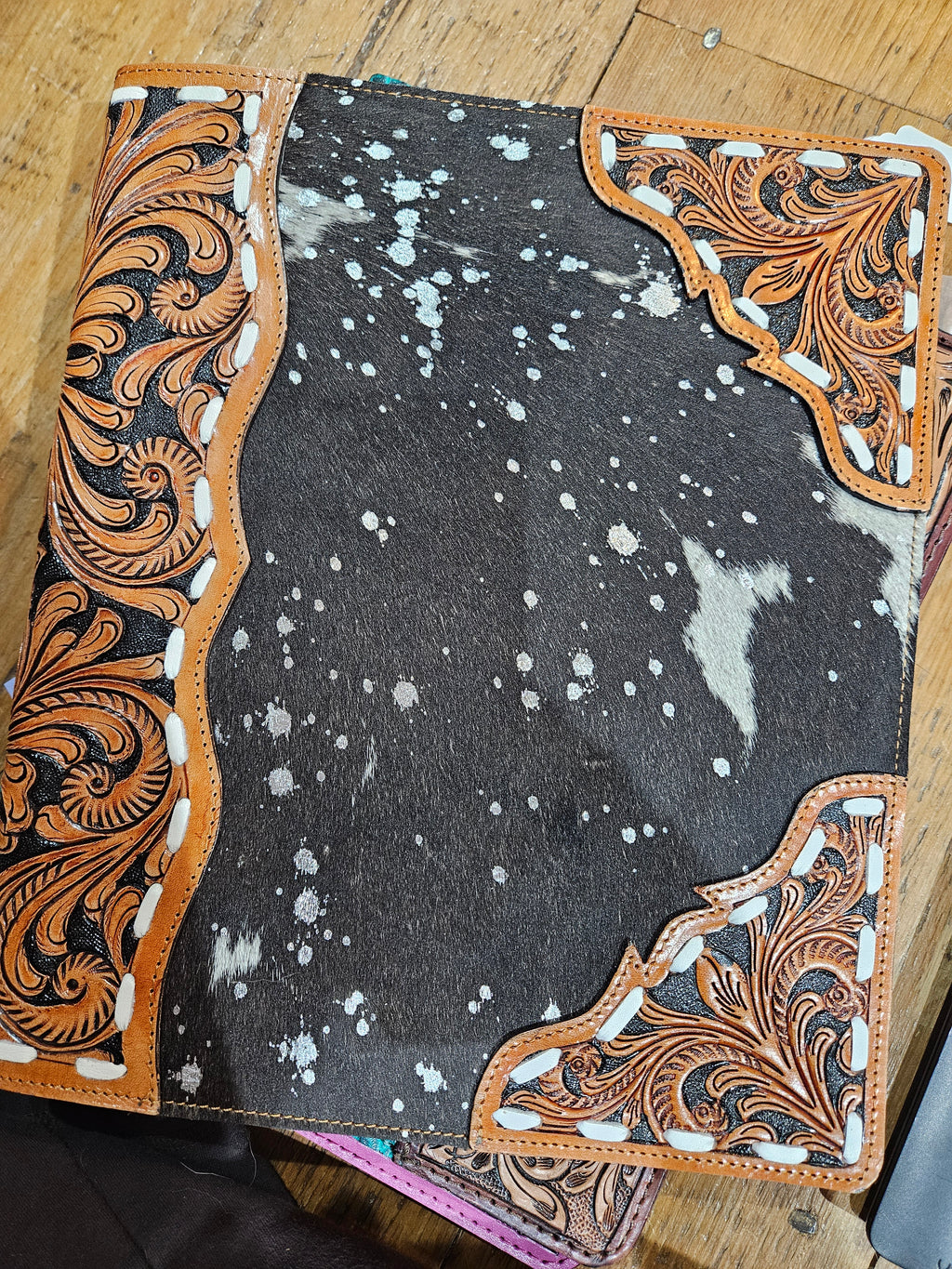 Cowhide Acid Wash Note Pad Cover