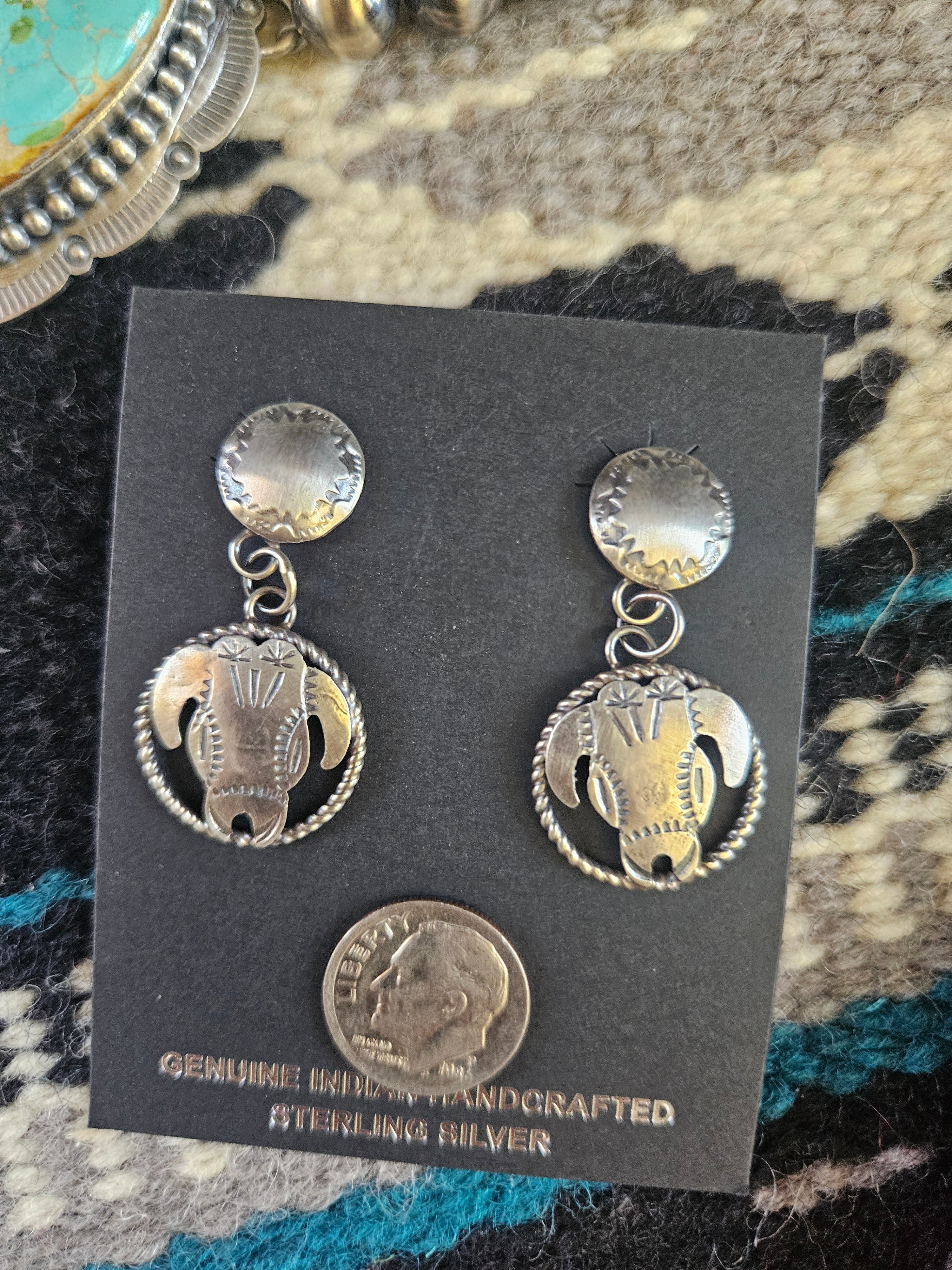 Silver Bull Earrings