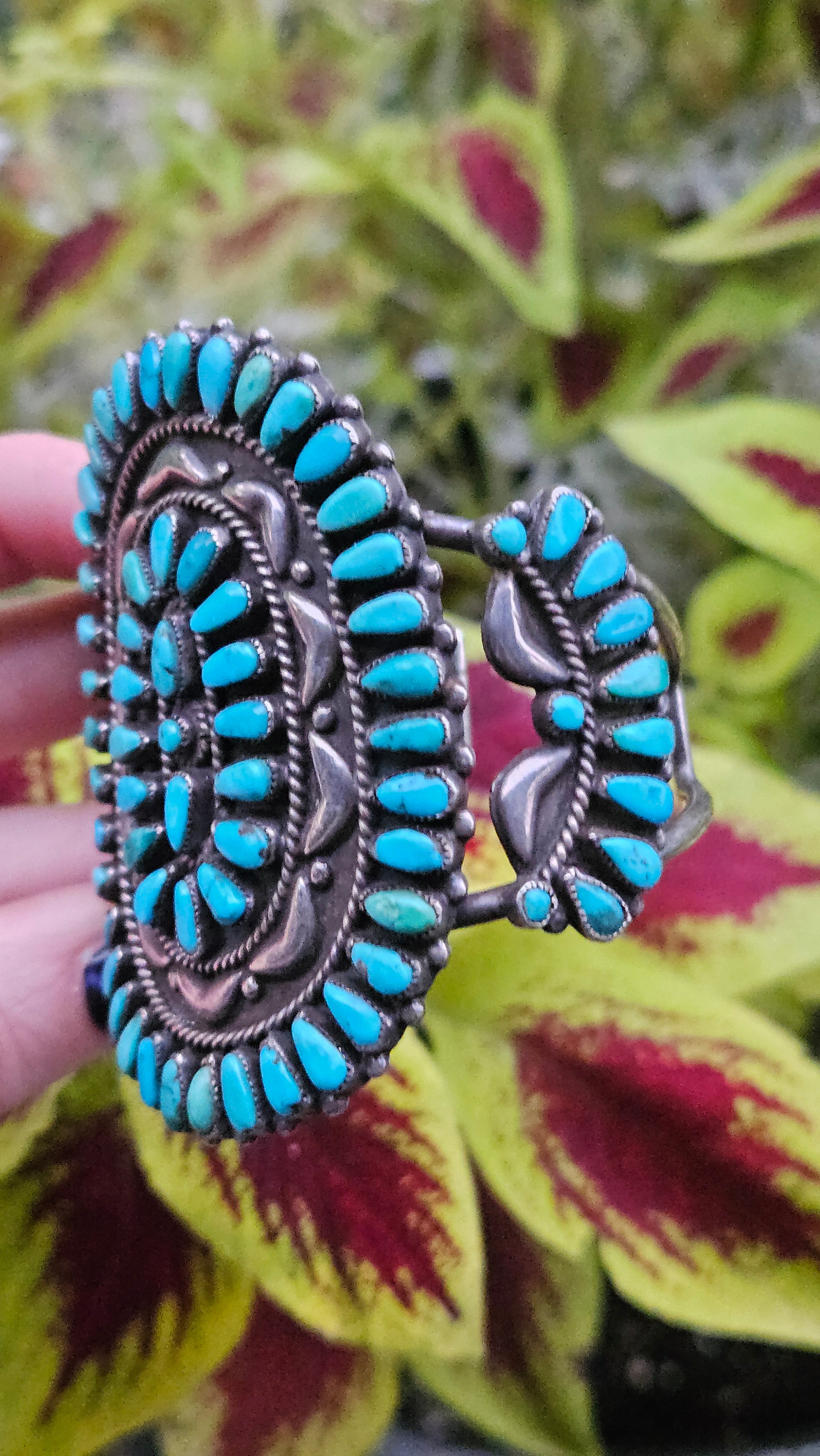 Vintage Turquoise Rainbow Cluster Cuff SALE