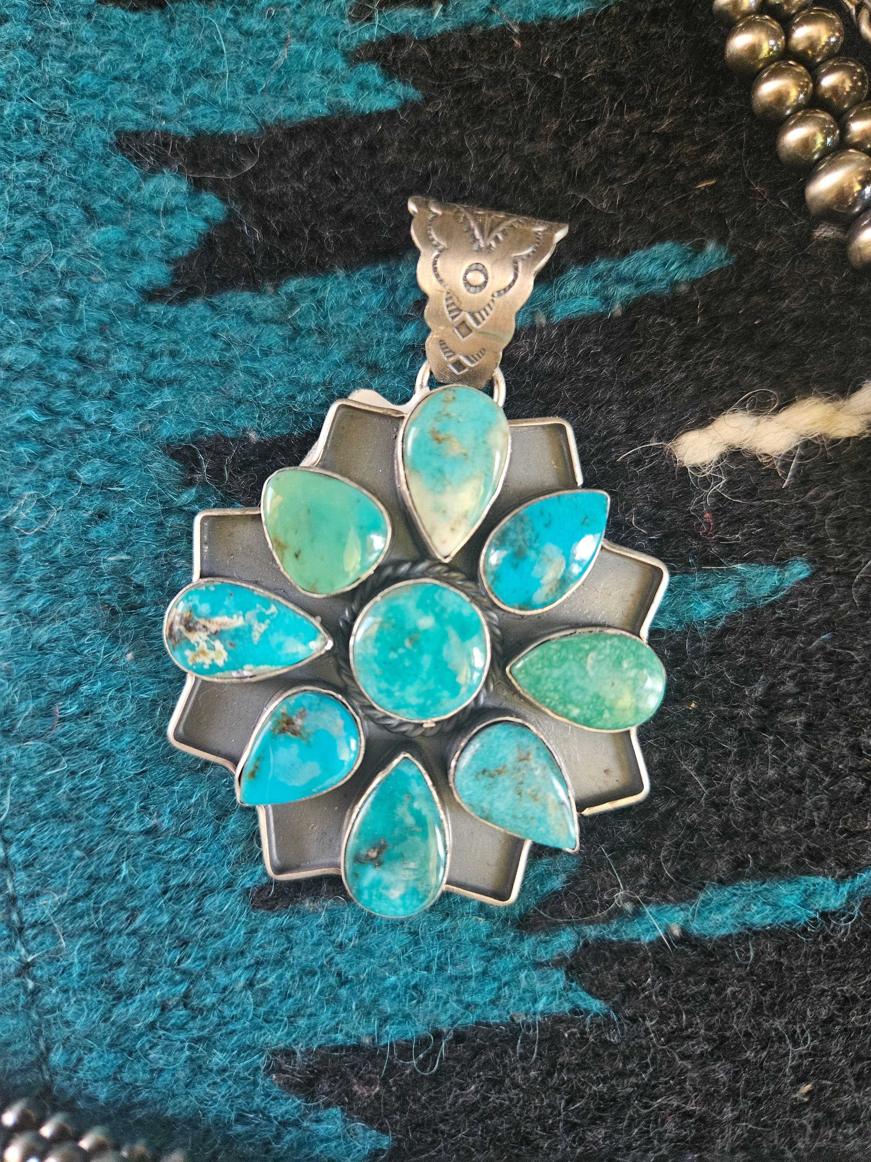 Turquoise Cluster Pendant