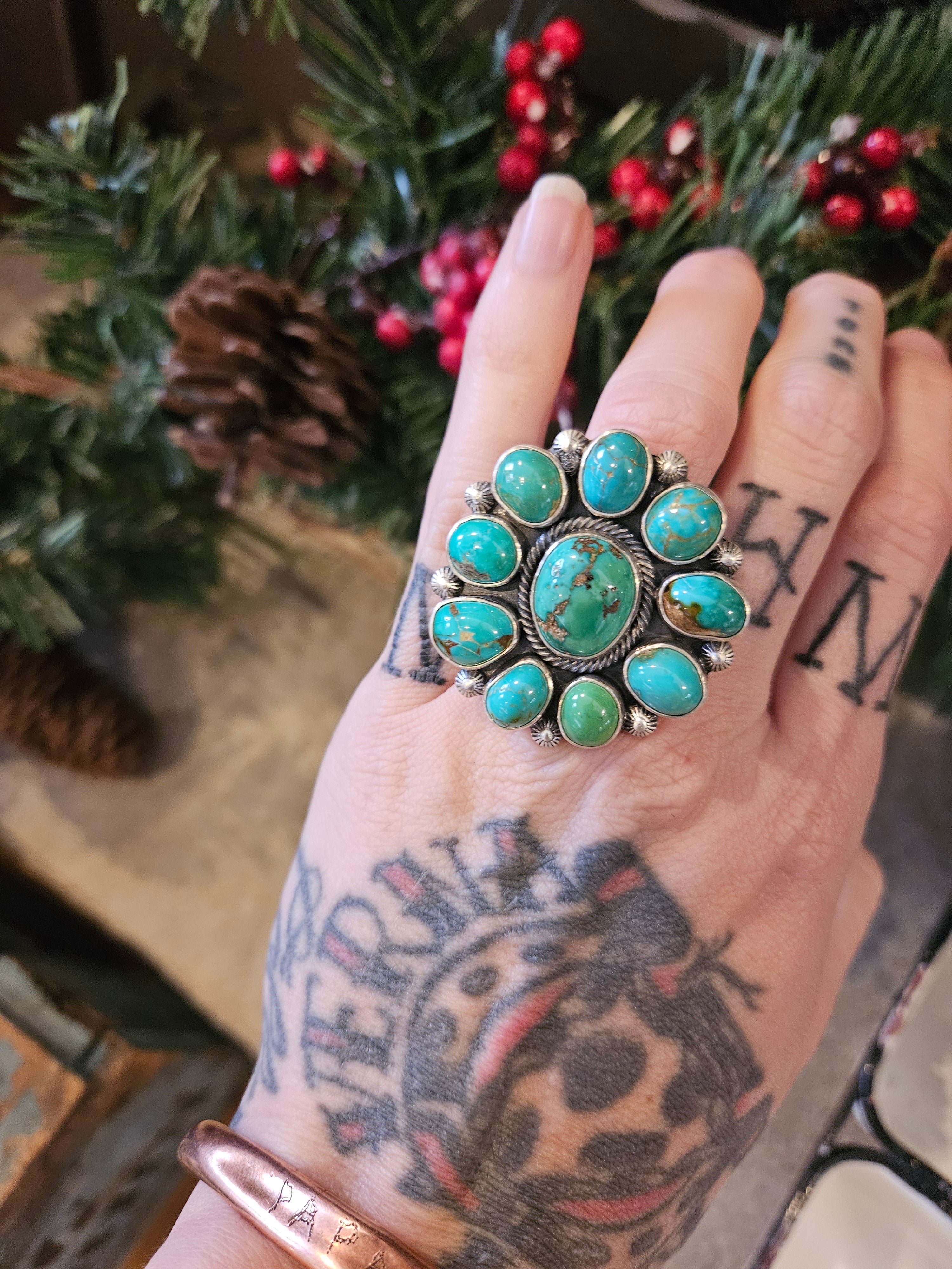 Turquoise Cluster Ring