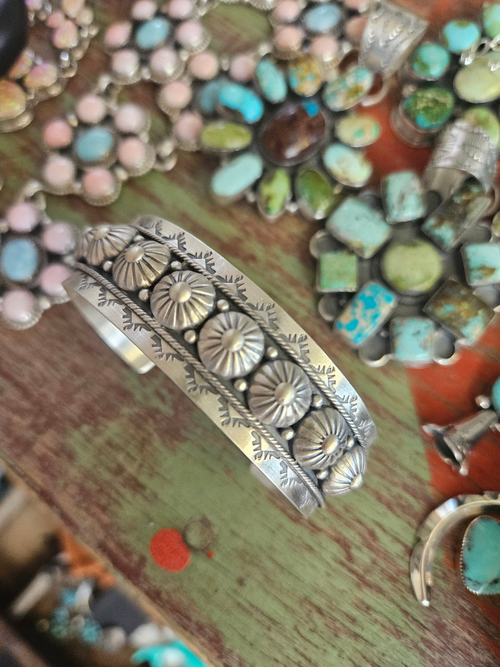 Sterling Silver Button Stacker Cuff