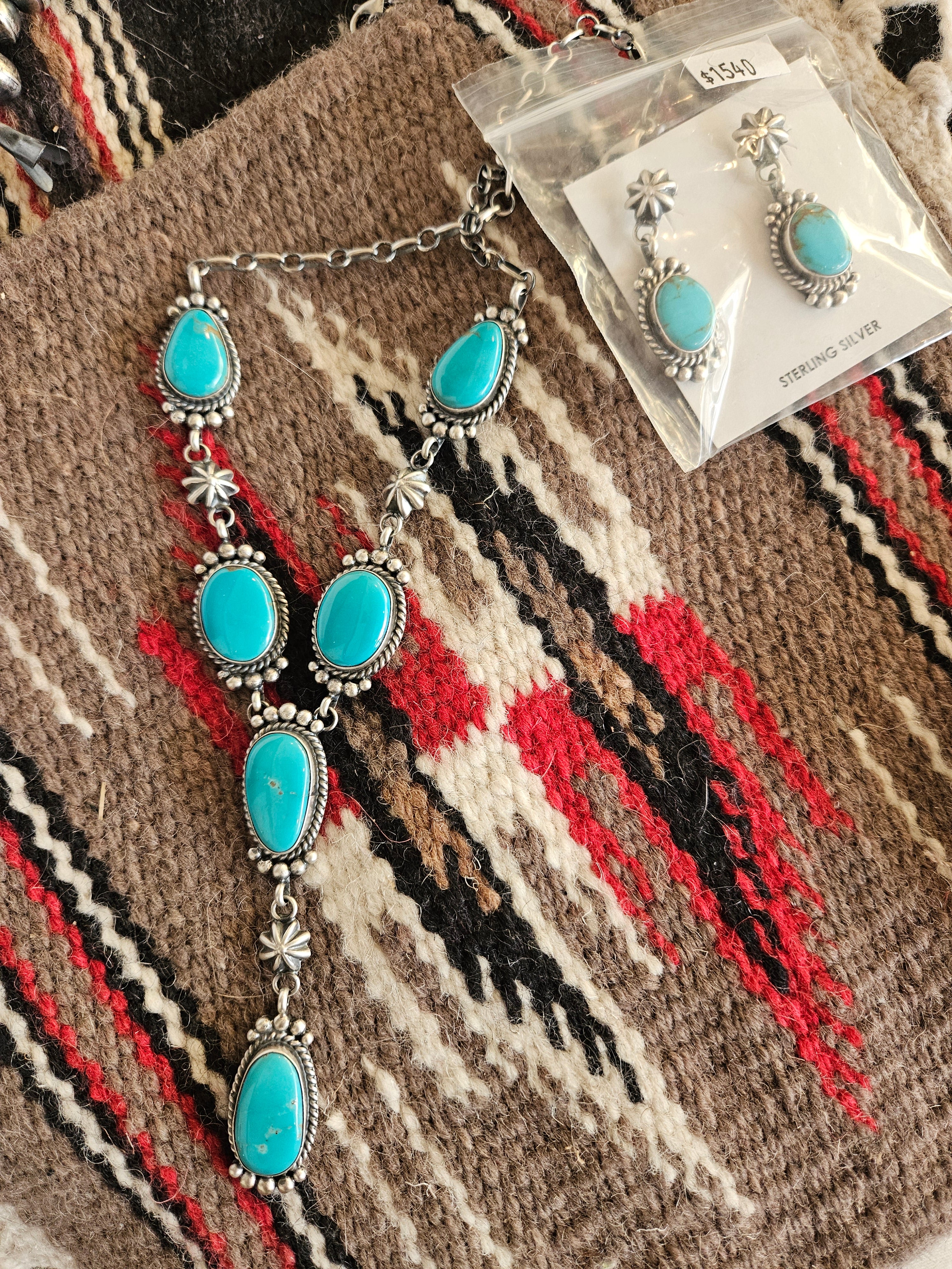 Turquoise Star Lariat Set