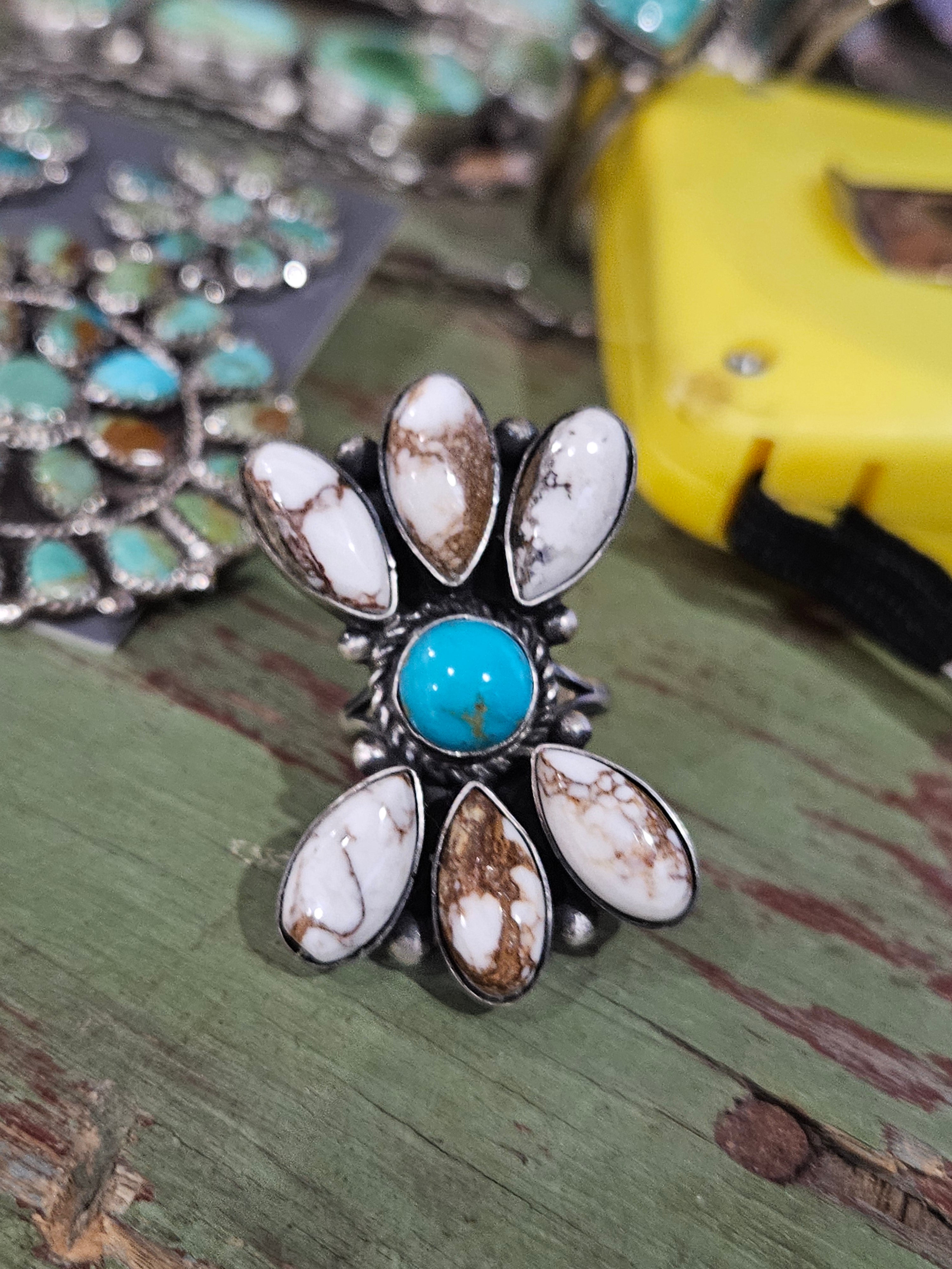 Wild Horse and Turquoise Ring