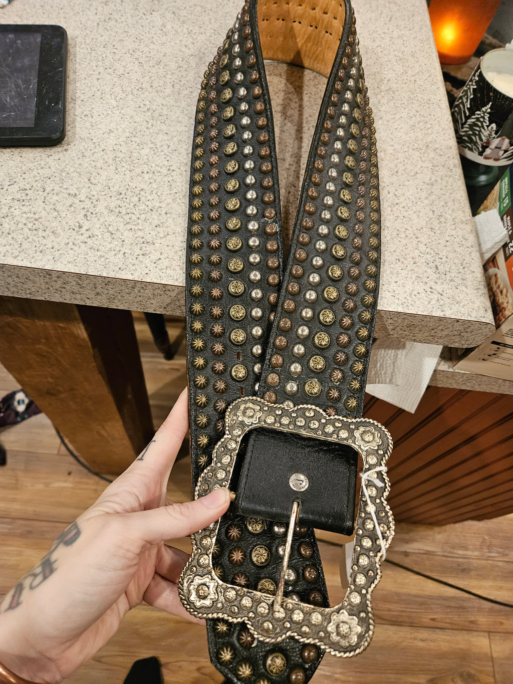 Studded Wide Double J Saddlery Wide Hip Belt