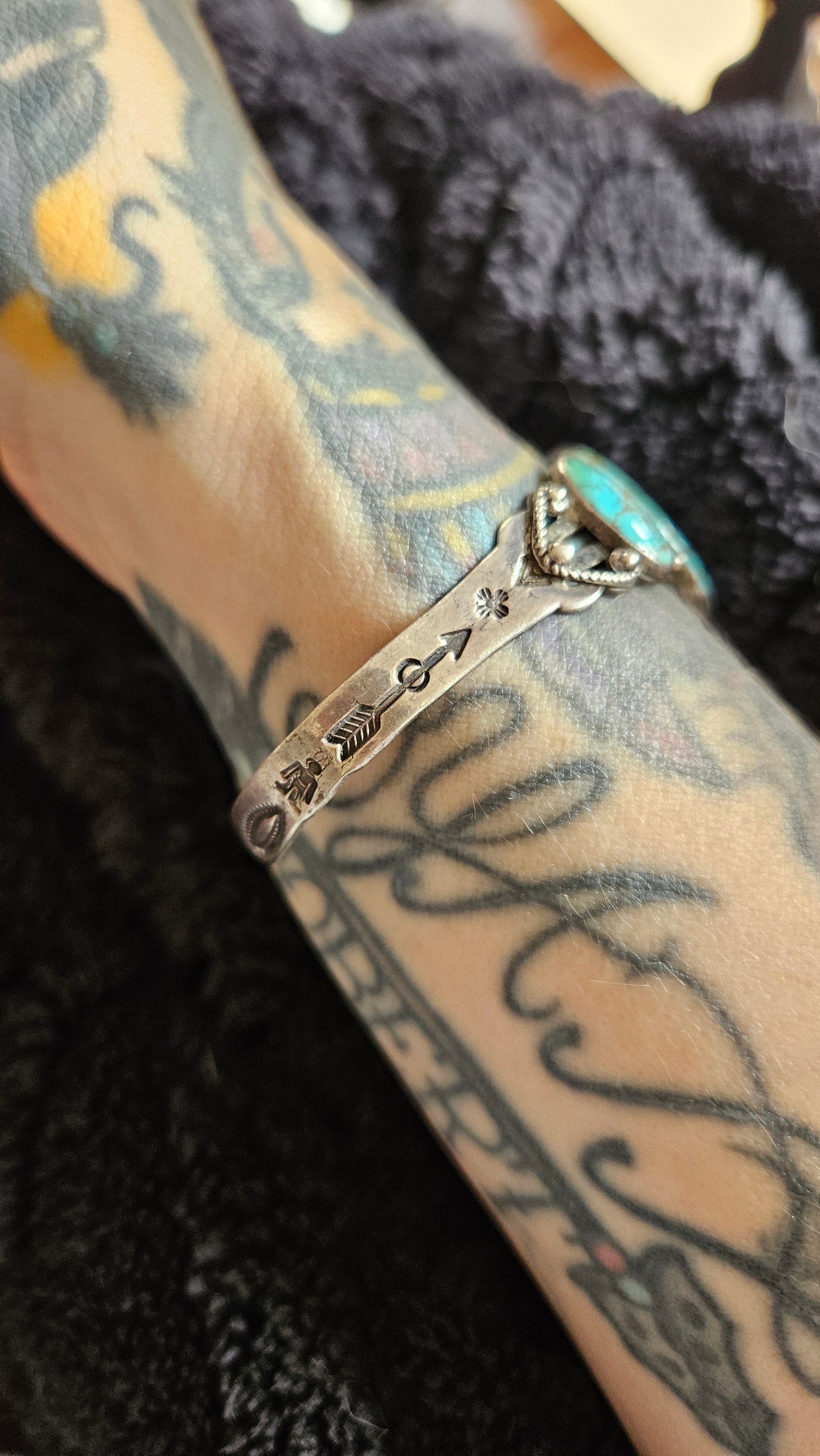 Vintage Fred Harvey Era Turquoise Cuff