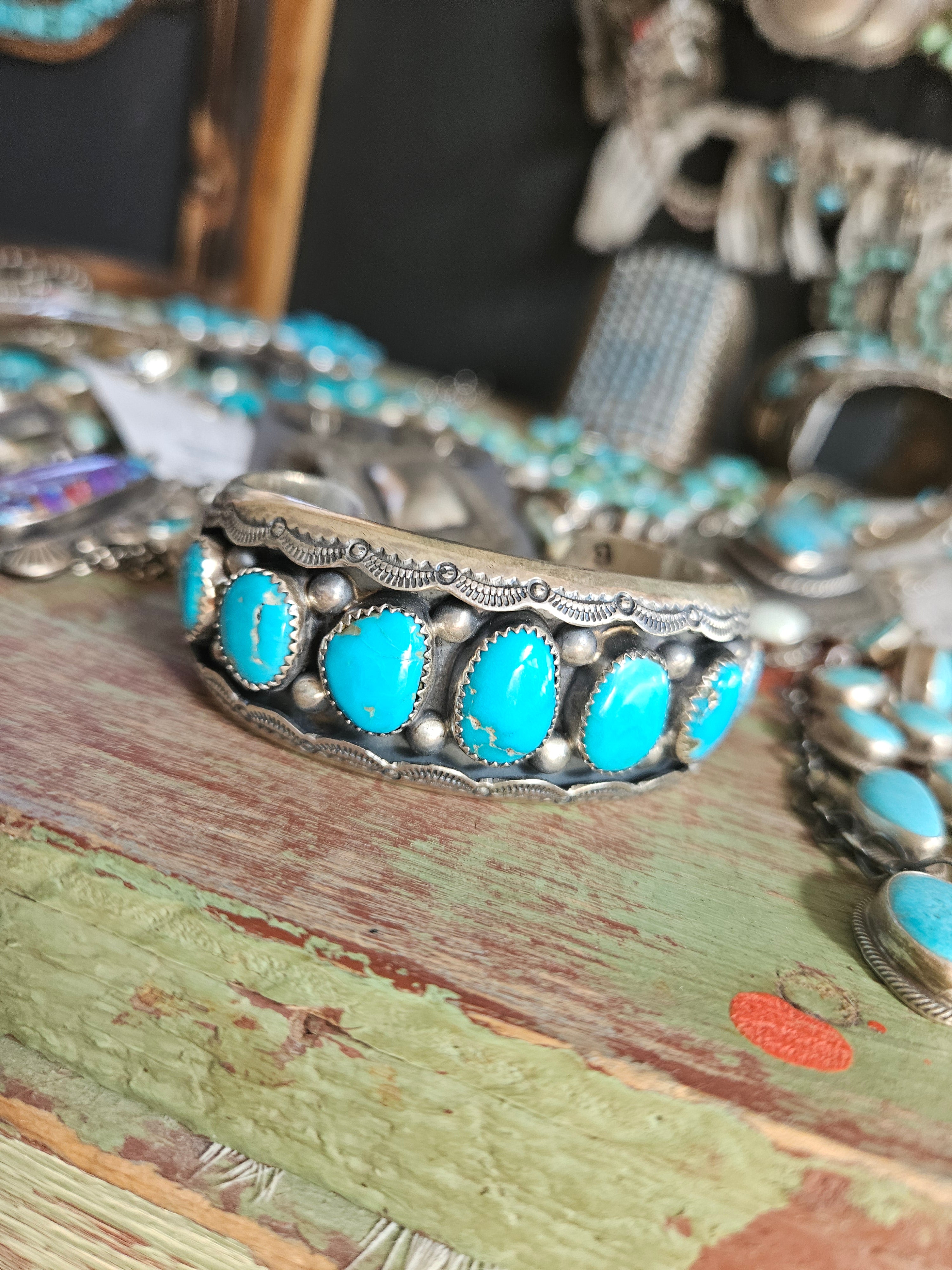 Big Statement Turquoise Shadowbox Cuff