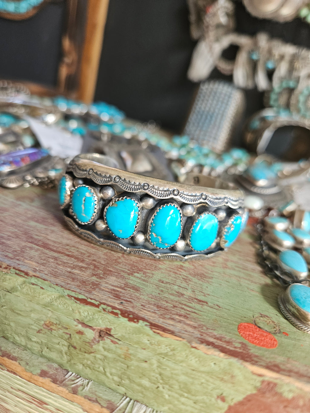Big Statement Turquoise Shadowbox Cuff