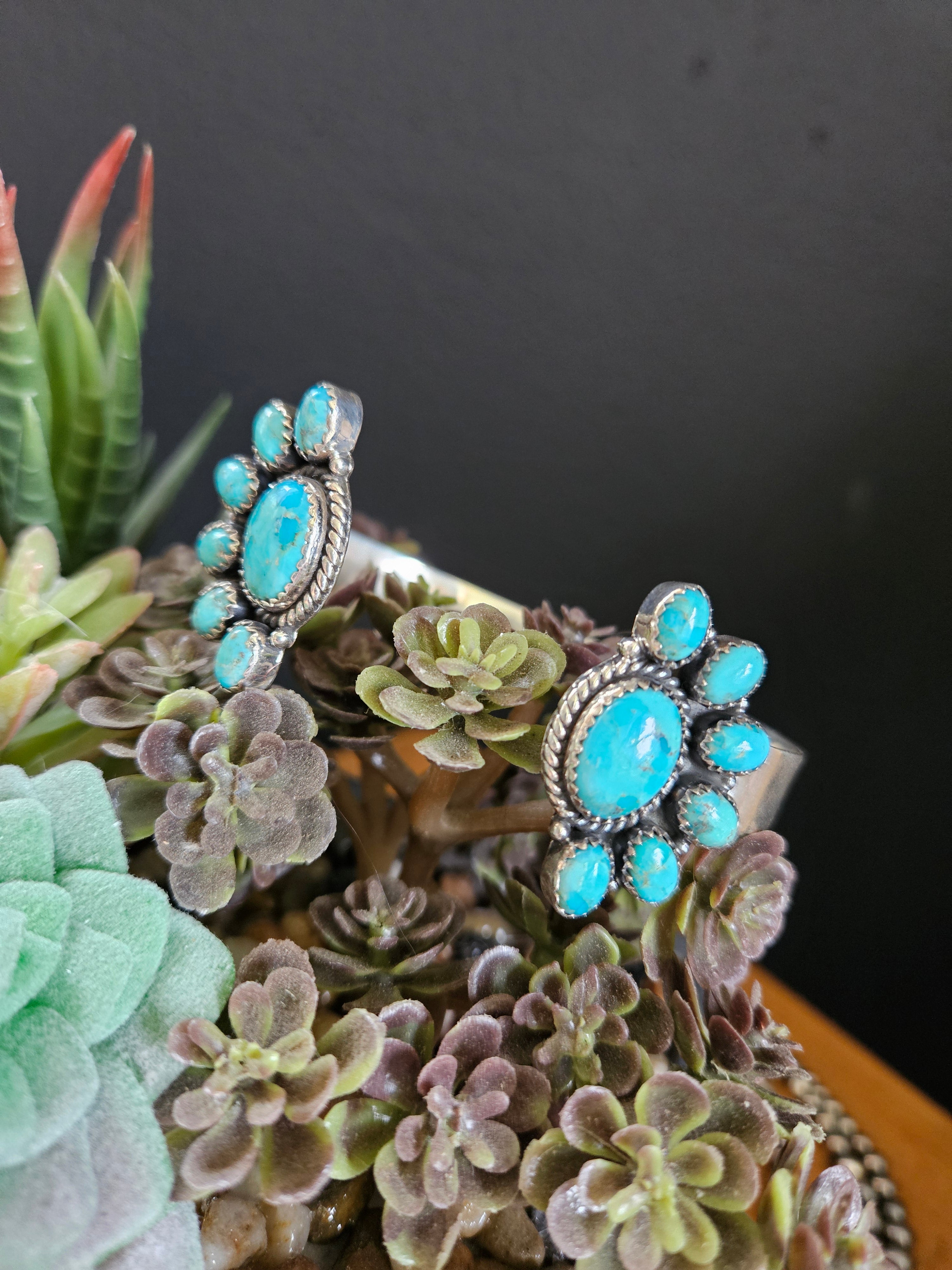 Reverse Turquoise Cluster Cuff
