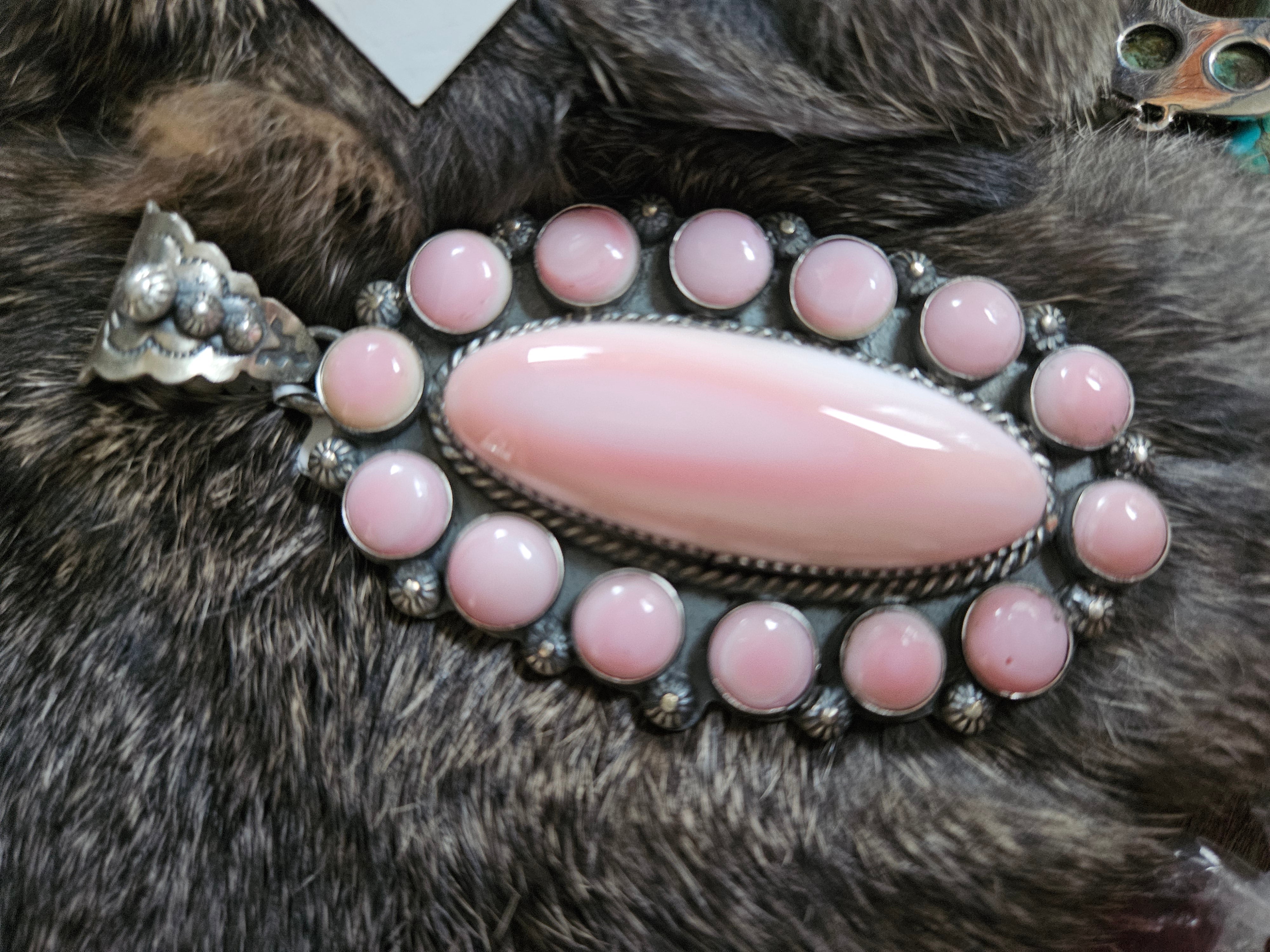 Pink Conch Big Cluster Pendant