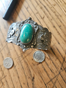 Vintage Turquoise Thunderbird Cuff