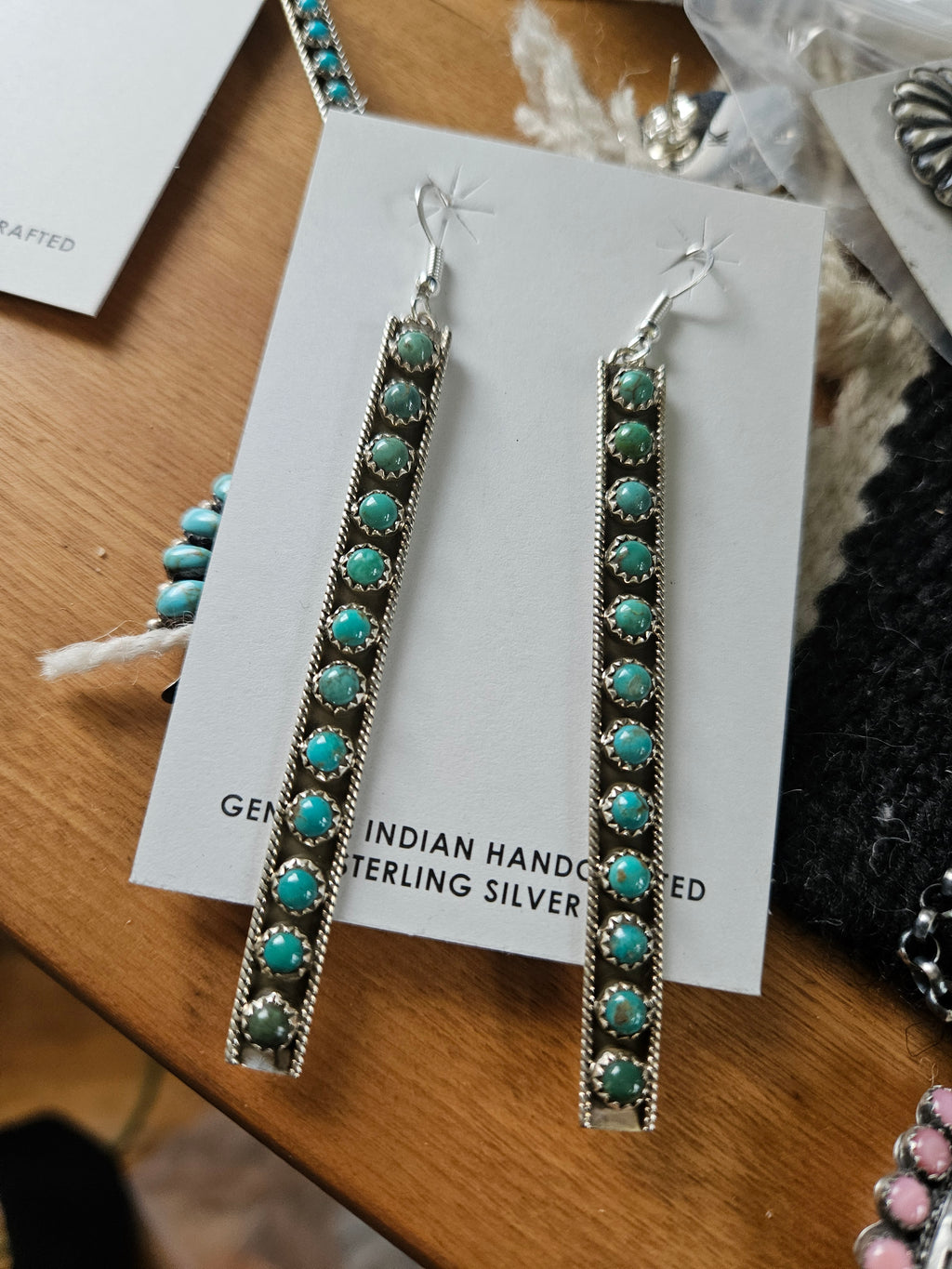 Turquoise Snakeeye Dangle Earrings