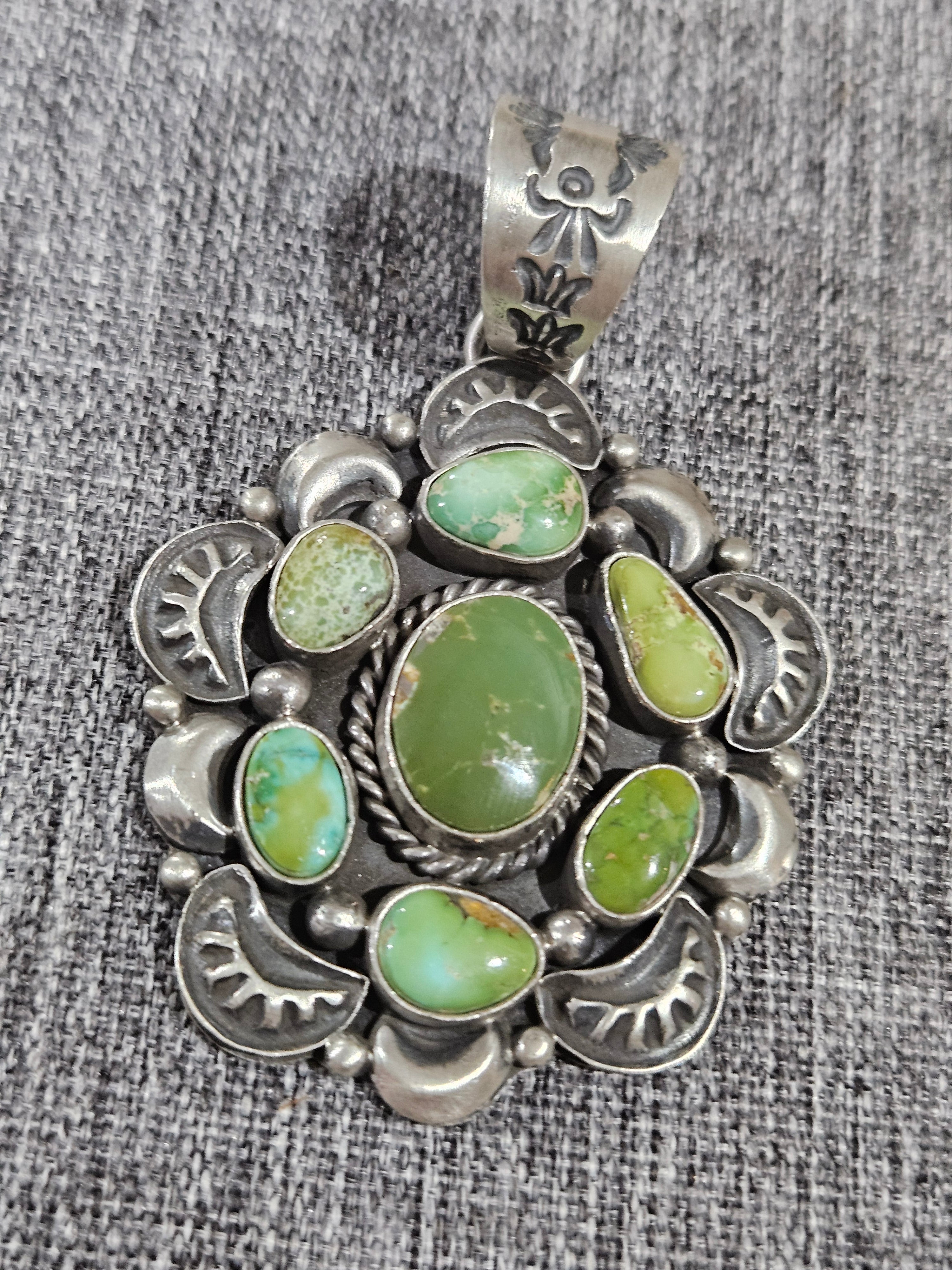 Sonoran Gold Turquoise Cluster Pendant