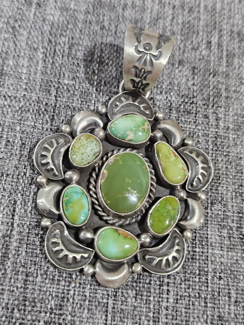 Sonoran Gold Turquoise Cluster Pendant