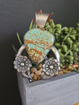 Thick Number 8 Turquoise Naja Pendant