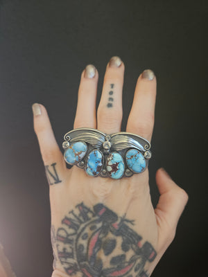 Golden Hills Floral Knuckle Ring